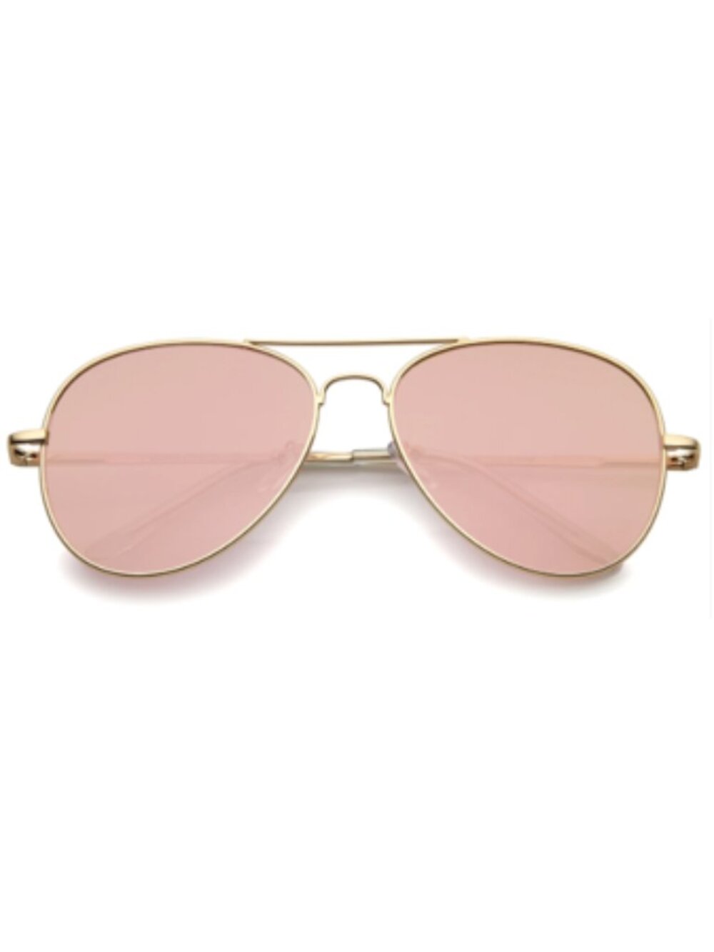 Foster Grant Cali Blue Womens Aviator Sunglasses in Rose Gold Tone